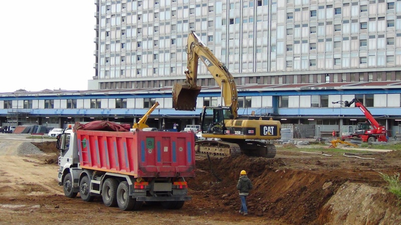 Il cantiere dell’ospedale