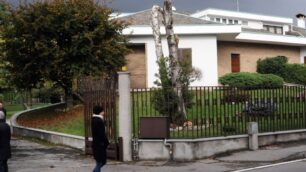 La villetta di via Carroccio, al centro la betulla del giardino.