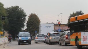 Monza, il cantiere di  viale Lombardia: semaforo di via Cavallotti