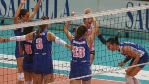 Volley, l’esultanza della Saugella Monza