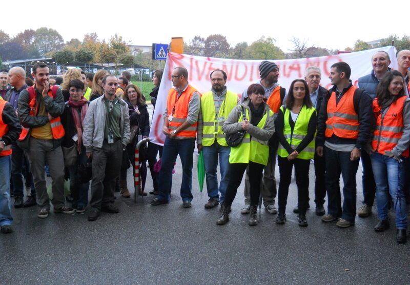 Agrate, una mobilitazione dei lavoratori Micron