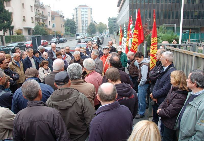 Una delle ultime manifestazioni dei lavoratori del comparto Bames-Sem