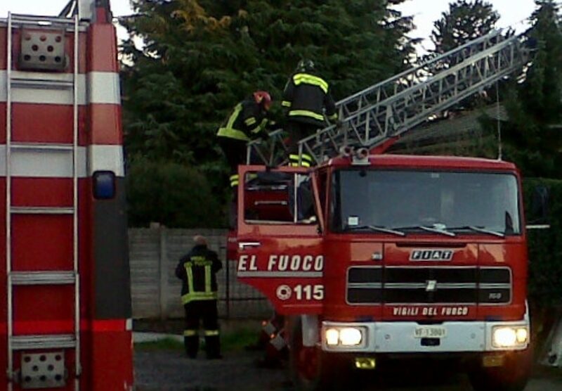 I vigili del fuoco di Seregno