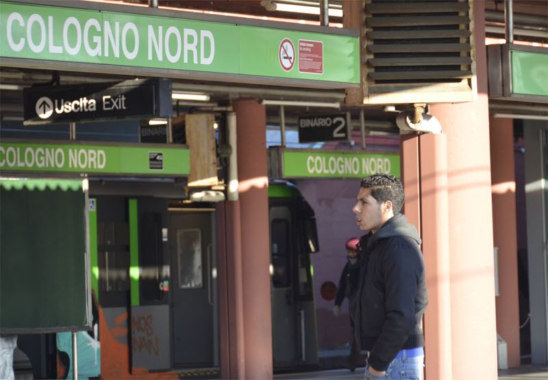 La fermata della metropolitana verde a Cologno