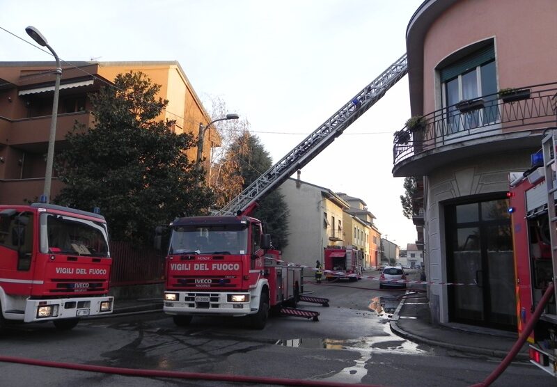 I vigili del fuoco sul posto