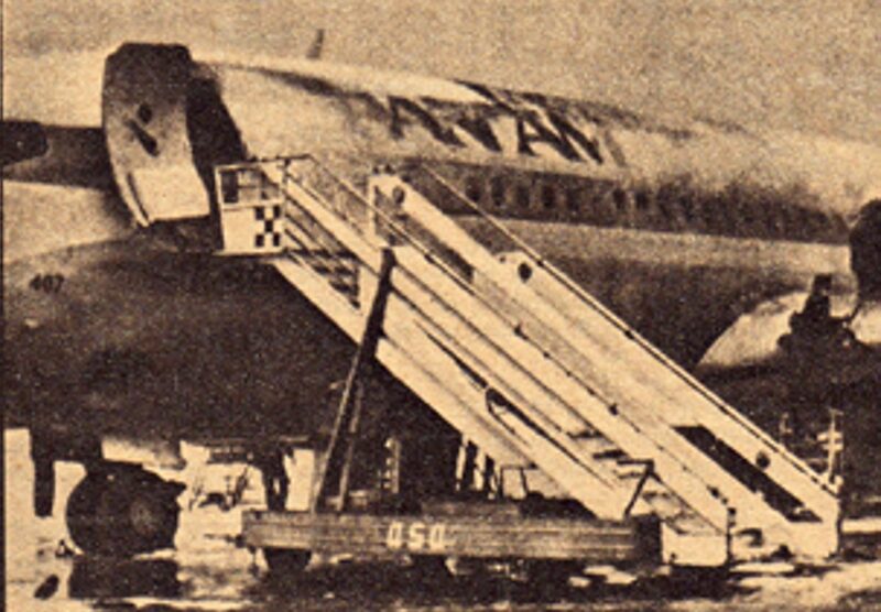 Un aereo coinvolto nella strage di Fiumicino del dicembre 1973 (foto da Wikipedia)