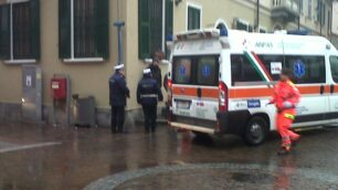 L’incidente in via Vittorio Emanuele a Vimercate.