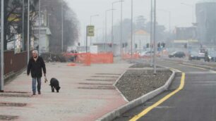 Monza, il viale Lombardia sopra il tunnel della Ss36