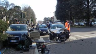 La scena dell’incidente di Biassono