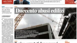 La prima pagina del Cittadino di Monza di giovedì 6  febbraio