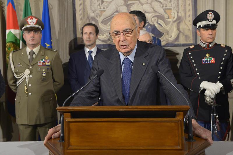 Il Presidente della Repubblica, Giorgio Napolitano