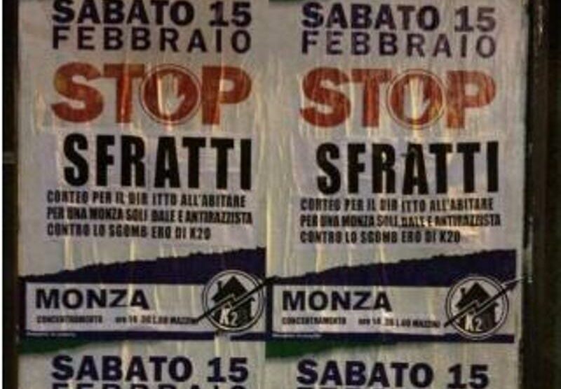 Monza, il manifesto Lega Nord modificato dal Foa Boccaccio