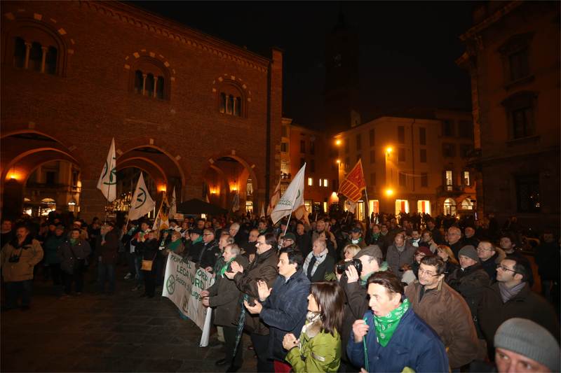 Monza, il corteo della Lega nord