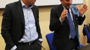Dario Alllevi, presidente della Provincia di Monza, con Raffaele Cattaneo, presidente del Consiglio regionale