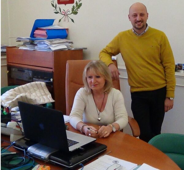 Il sindaco Loredana Pizzi e l'assessore Andrea Monti
