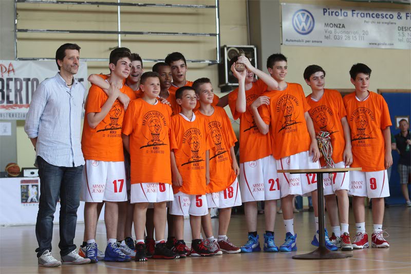 Monza, Coppa Alberto Giove 2013: la premiazione dei vincitori (Olimpia Milano)