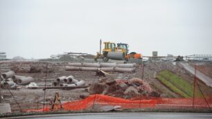 Il cantiere della Pedemontana a Grandate, in provincia di Como