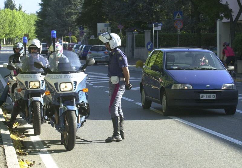 La polizia stradale di Arcore