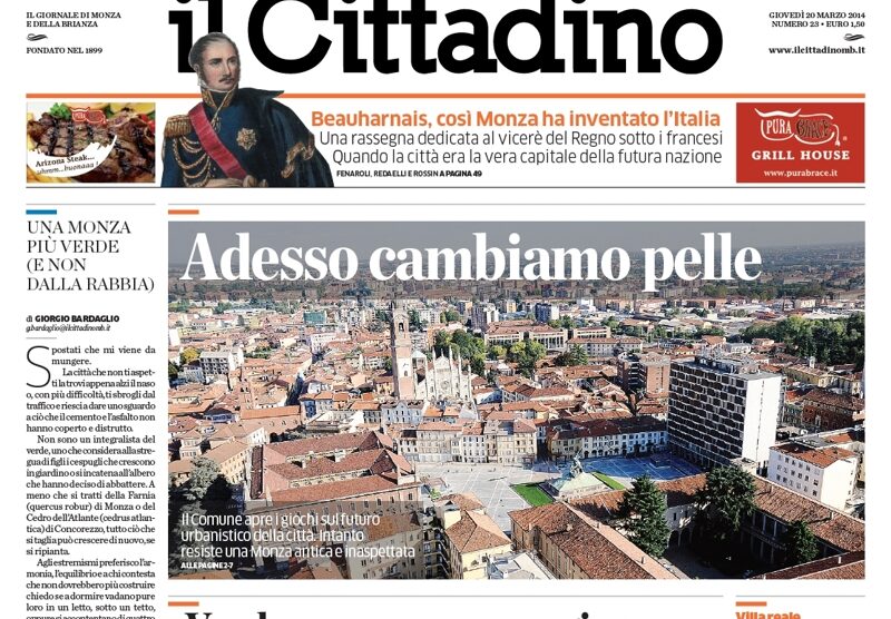 La prima pagina del Cittadino di Monza in edicola giovedì 20 marzo 2014