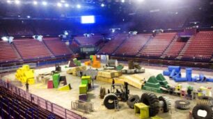 L’allestimento del Forum di Assago