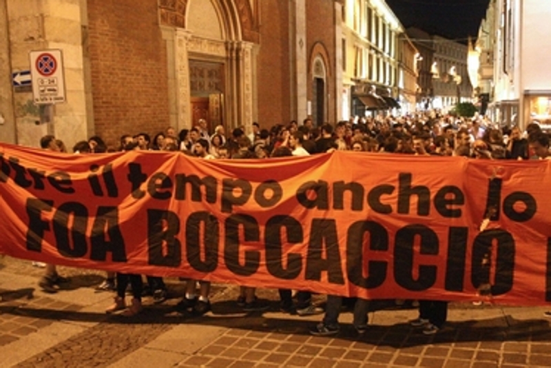 Monza, un corteo del Foa Boccaccio