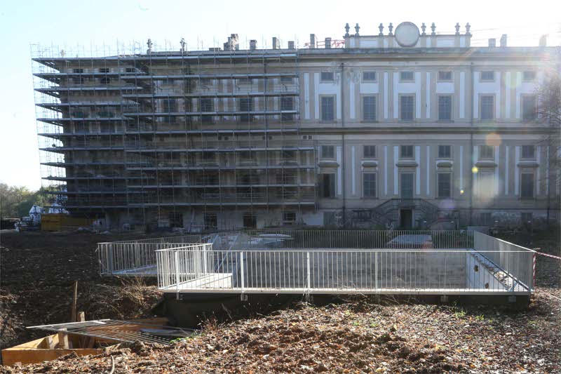 Monza, il cantiere in Villa reale