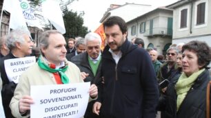 Matteo Salvini presente alla manifestazione a Monza