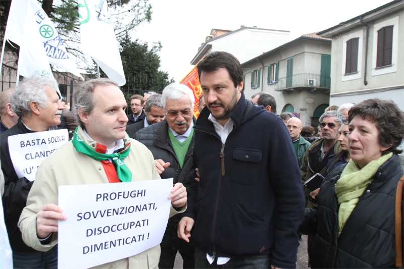 Matteo Salvini presente alla manifestazione a Monza
