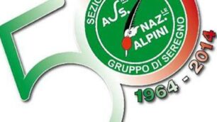 Il logo del cinquantesimo del gruppo alpini di Seregno