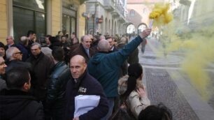 L’ultimo presidio a Monza dei dipendenti Bames Sem