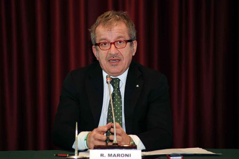 Il Presidente della Lombardia, Roberto Maroni