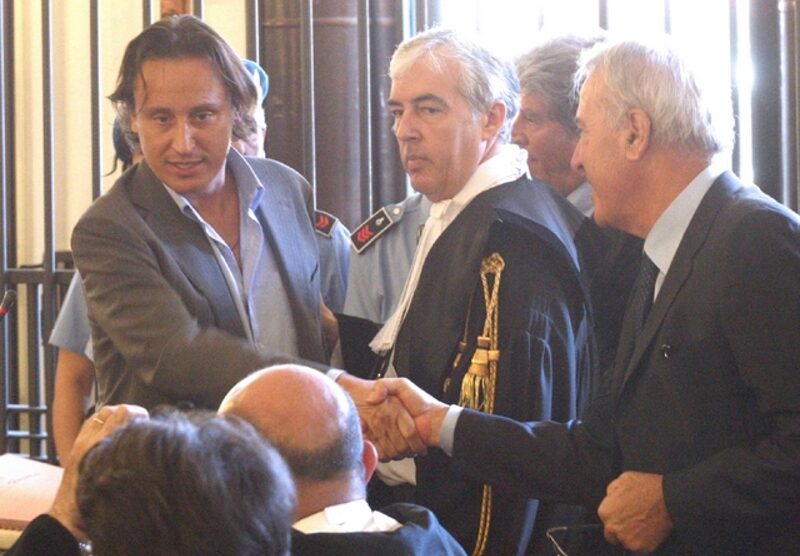 Massimo Ponzoni con l’avvocato Ricci e Rosario Perri