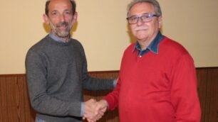 Renzo Maffeis, a sinistra, con il neo presidente Angelo Galbiati