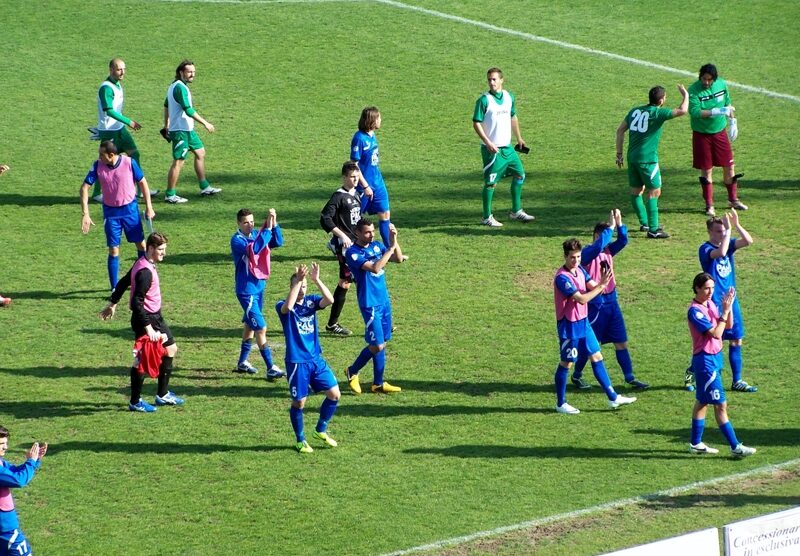 L'esultanza finale degli azzurri