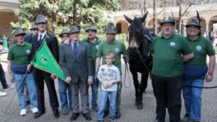 Anche un mulo alla festa delle Penne Nere seregnesi