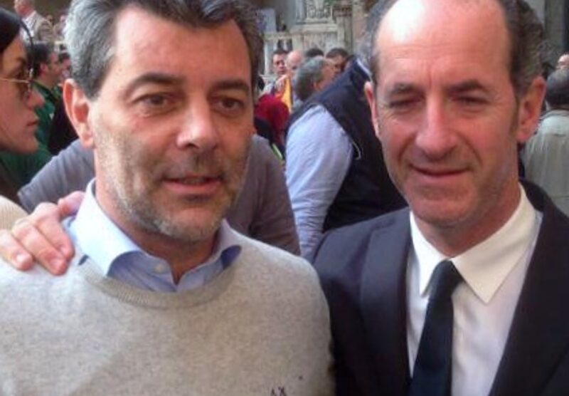 Giacinto Mariani con Luca Zaia alla manifestazione di Verona del 6 aprile 2014