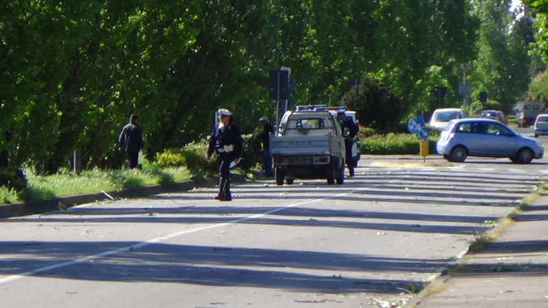 L’intervento dei vigili a Paderno Dugnano