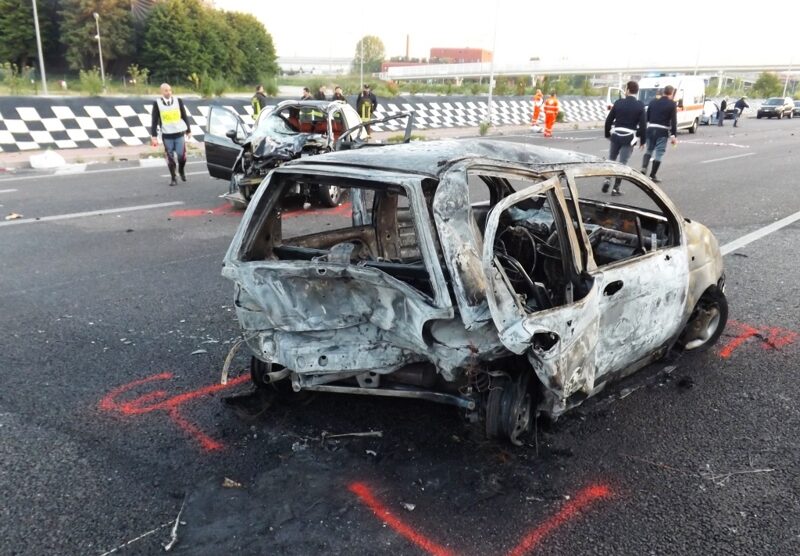 La Daewoo Matiz dove ha perso la vita la nigeriana ventenne