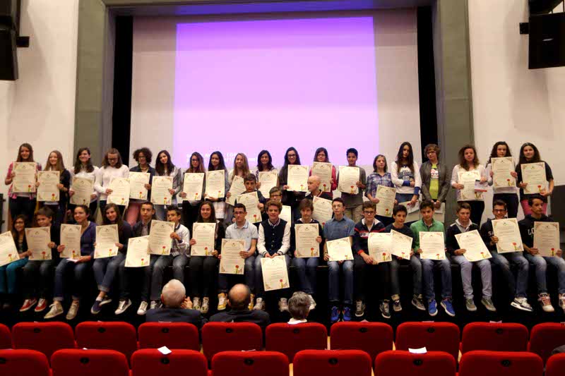 Tutti gkli studenti premiati dai Maestri del Lavoro