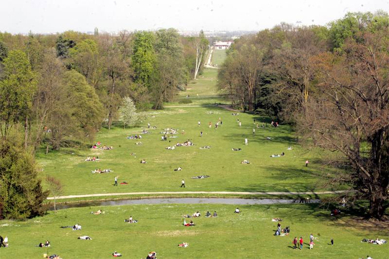 La prospettiva verso i Giardini Reali