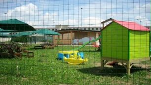 La nuova area verde per bambini attrezzata nel carcere di Monza