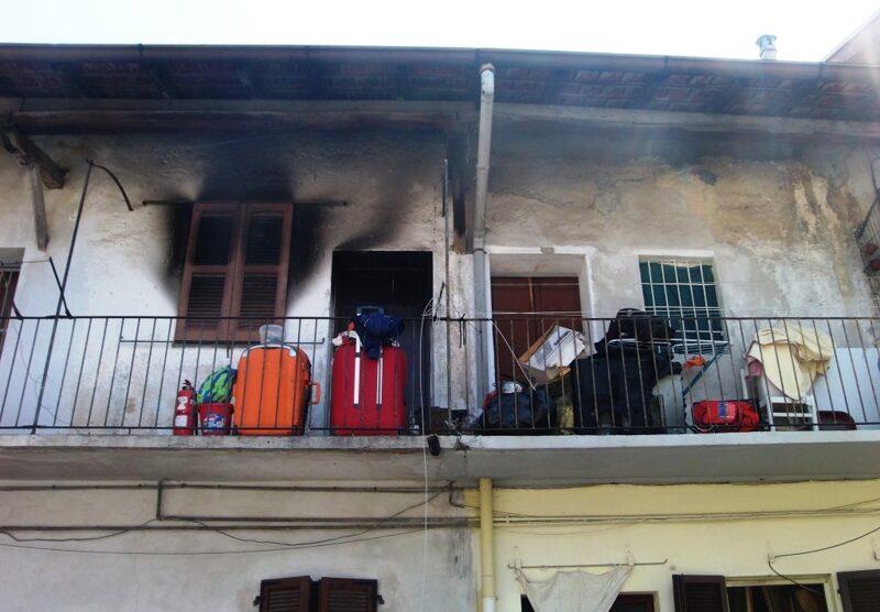 L’incendio doloso all’abitazione di Cascina Canova.