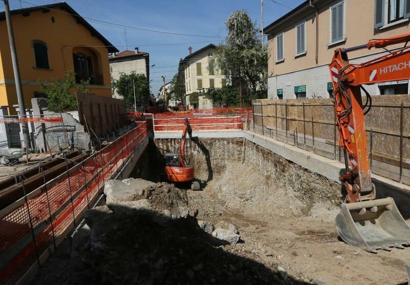 Il cantiere di via Bergamo a Monza, l’inizio degli scavi lo scorso aprile