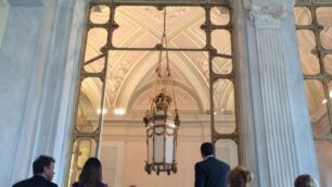 Lo scalone della Villa reale di Monza che porta al secondo piano nobile