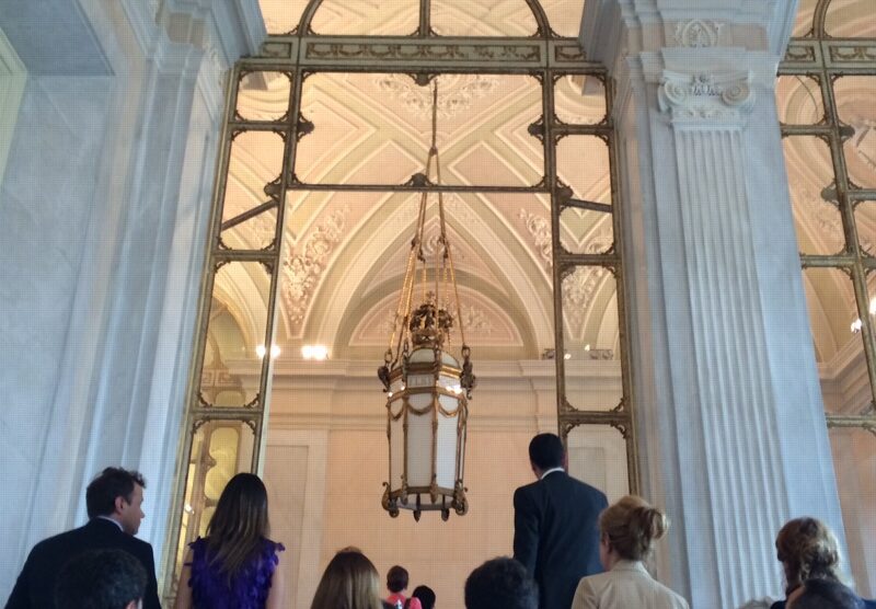 Lo scalone della Villa reale di Monza che porta al secondo piano nobile