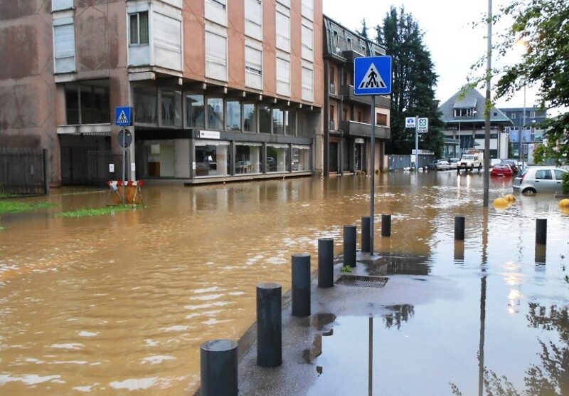 Le strade allagate di Cesano Maderno