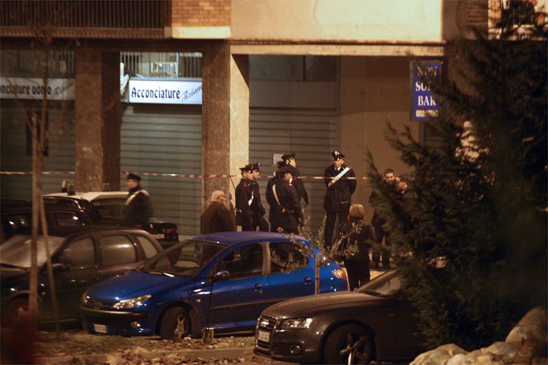 Desio - Novembre 2011, carabinieri sul luogo dell’omicidio di Paolo Vivacqua