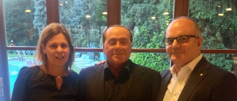 Silvio Berlusconi con il presidente dello Sporting