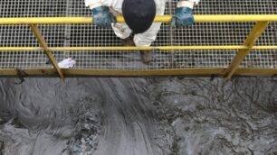 Il depuratore Alsi con gli idrocarburi della Lombarda petroli nel 2010
