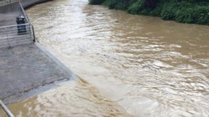 Il Lambro dalla passerella dei mercati, vicino a spalto Maddalena